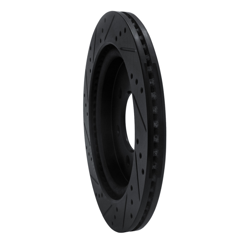 Ford F-150 Brake Rotor (1) - Rear Right - R1 Concepts - Drilled & Slotted - Black - `18-`21